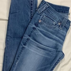 Women's True Religion Skinny Heritage Jeans in Blue Size 27/34 WLH480TS